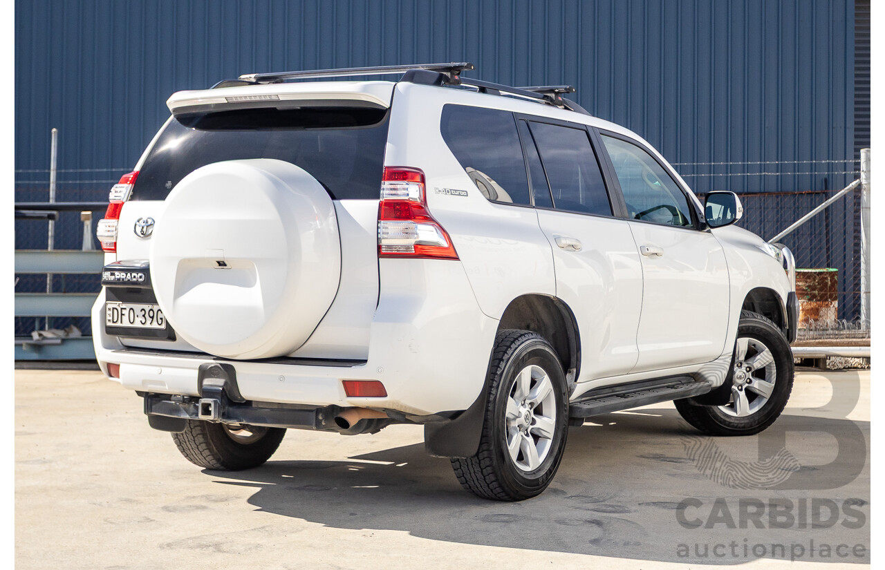 03/2016 Toyota Landcruiser PRADO GXL (4x4) GDJ150R MY16 4D Wagon White Turbo Diesel 2.8L - 7 Seats