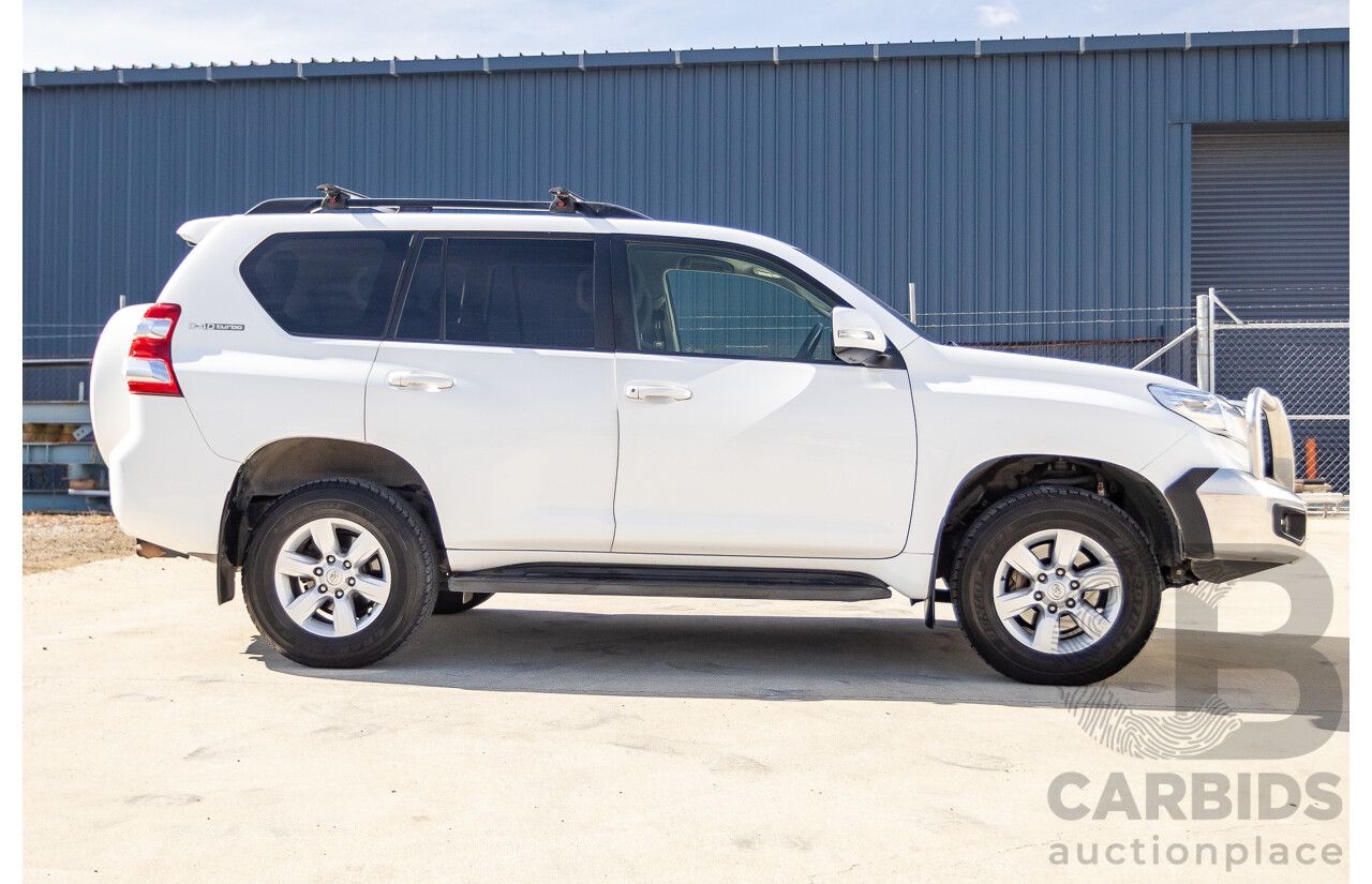 03/2016 Toyota Landcruiser PRADO GXL (4x4) GDJ150R MY16 4D Wagon White Turbo Diesel 2.8L - 7 Seats