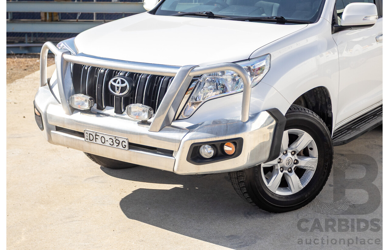 03/2016 Toyota Landcruiser PRADO GXL (4x4) GDJ150R MY16 4D Wagon White Turbo Diesel 2.8L - 7 Seats