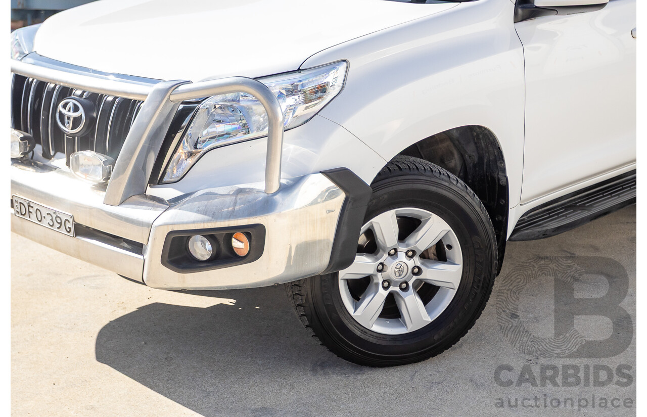 03/2016 Toyota Landcruiser PRADO GXL (4x4) GDJ150R MY16 4D Wagon White Turbo Diesel 2.8L - 7 Seats