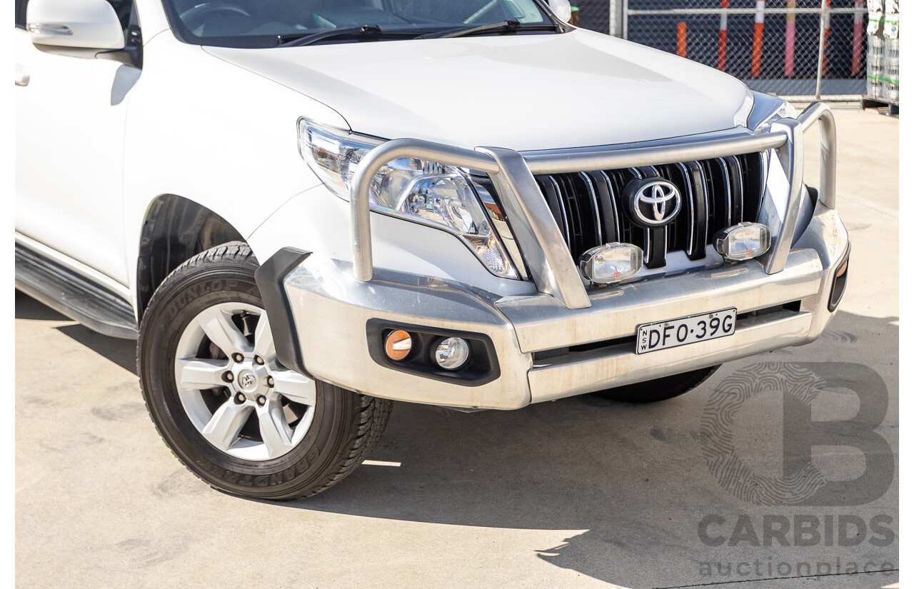 03/2016 Toyota Landcruiser PRADO GXL (4x4) GDJ150R MY16 4D Wagon White Turbo Diesel 2.8L - 7 Seats