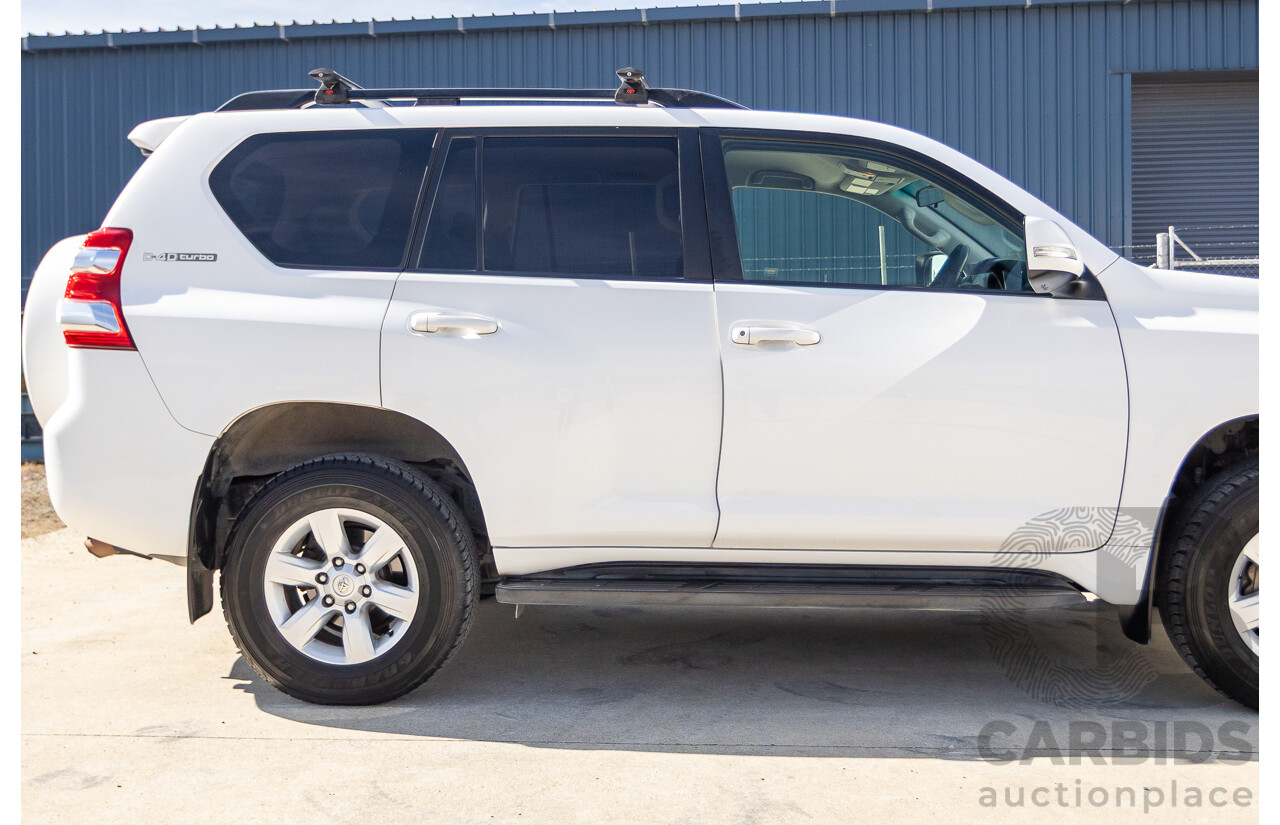 03/2016 Toyota Landcruiser PRADO GXL (4x4) GDJ150R MY16 4D Wagon White Turbo Diesel 2.8L - 7 Seats