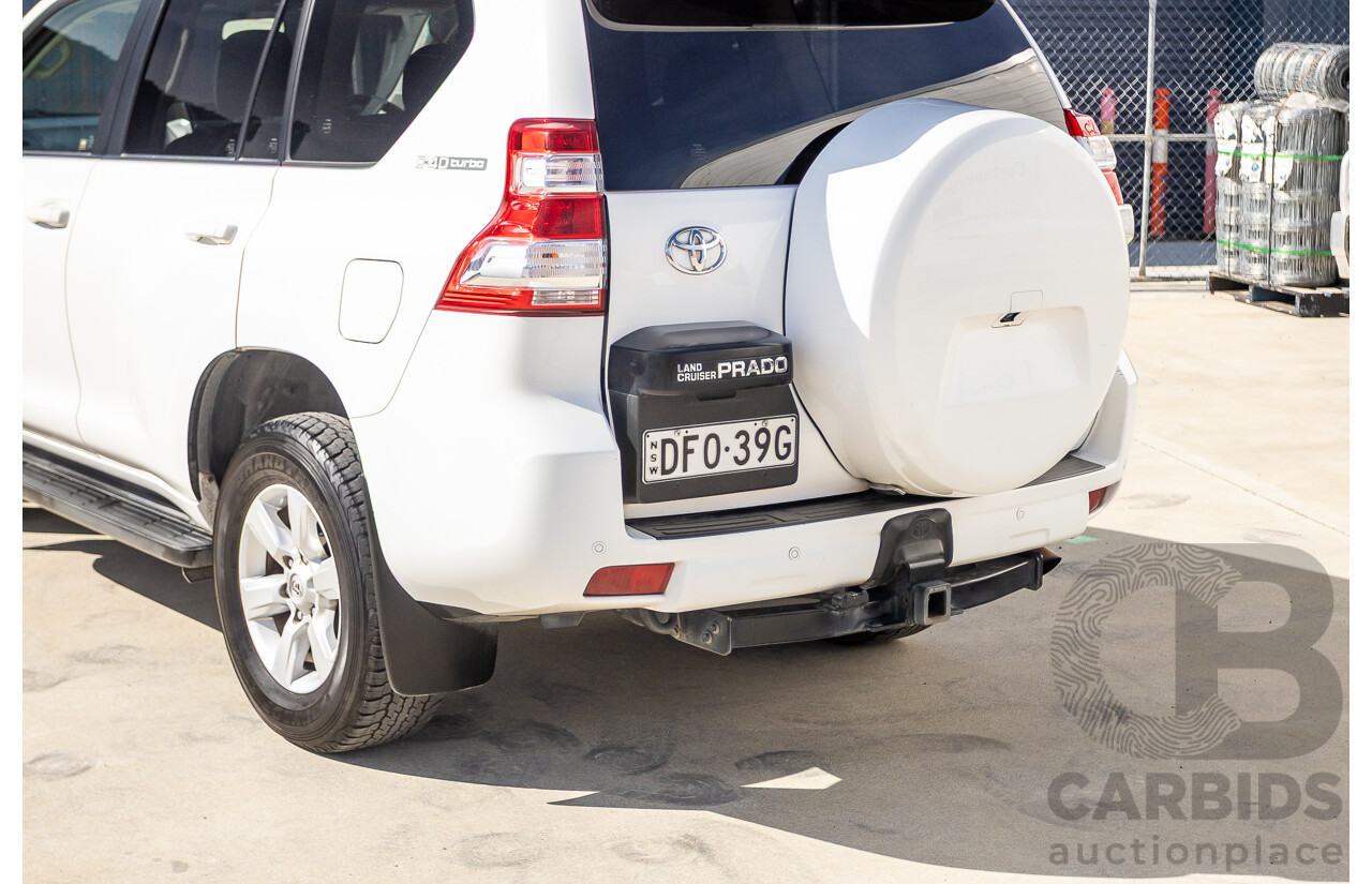 03/2016 Toyota Landcruiser PRADO GXL (4x4) GDJ150R MY16 4D Wagon White Turbo Diesel 2.8L - 7 Seats