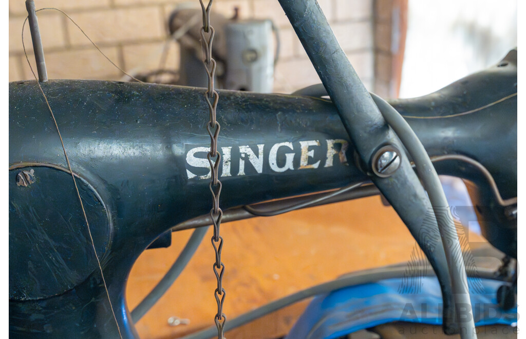 Quantity of 3 Industrial Antique Sewing Machines