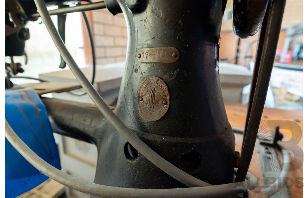 Quantity of 3 Industrial Antique Sewing Machines