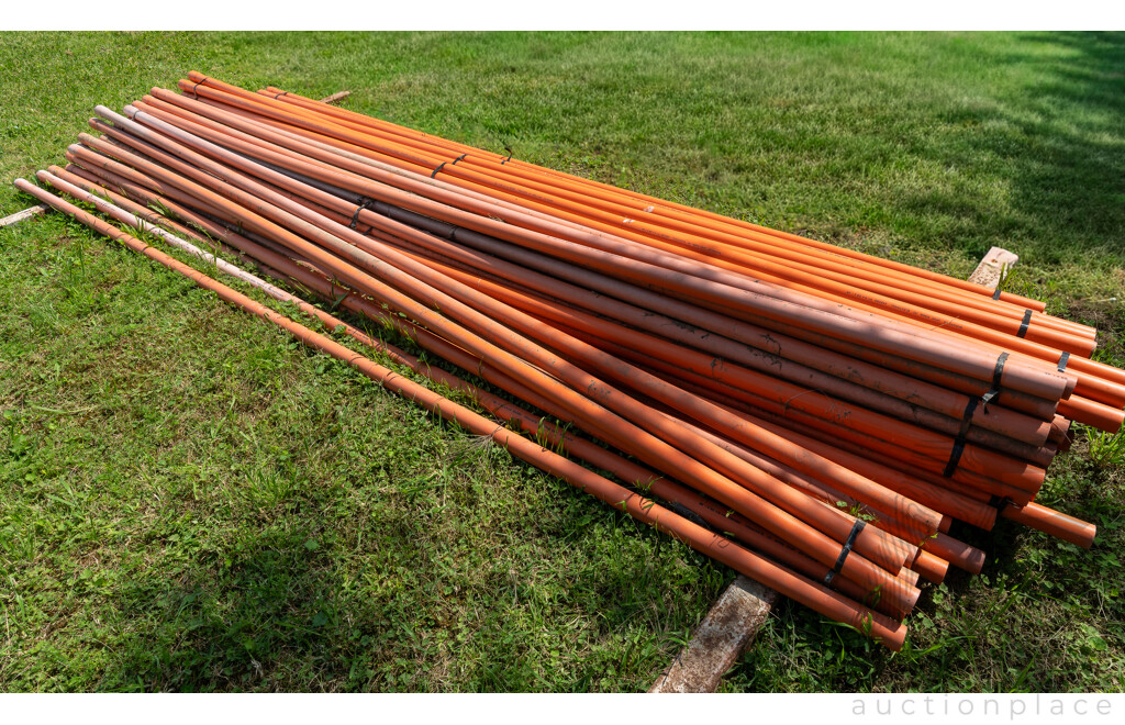 Quantity of Murplas 50mm UPVC Orange Electrical Conduit