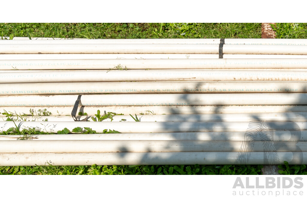 Quantity of Vinidex 40mm UPVC White Pressure Type B Conduit