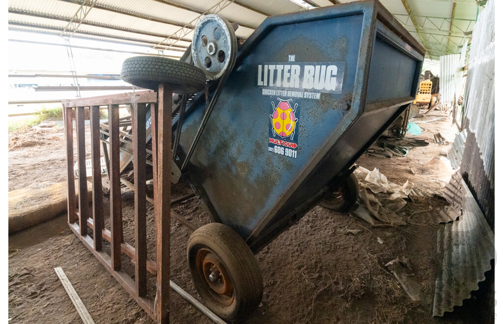 Litter Bug Chicken Litter Removal System by Multiquip PTO Driven