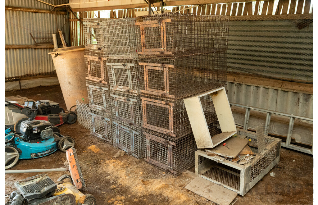 Assorted Job Lot - 12 Metal Animal Cages