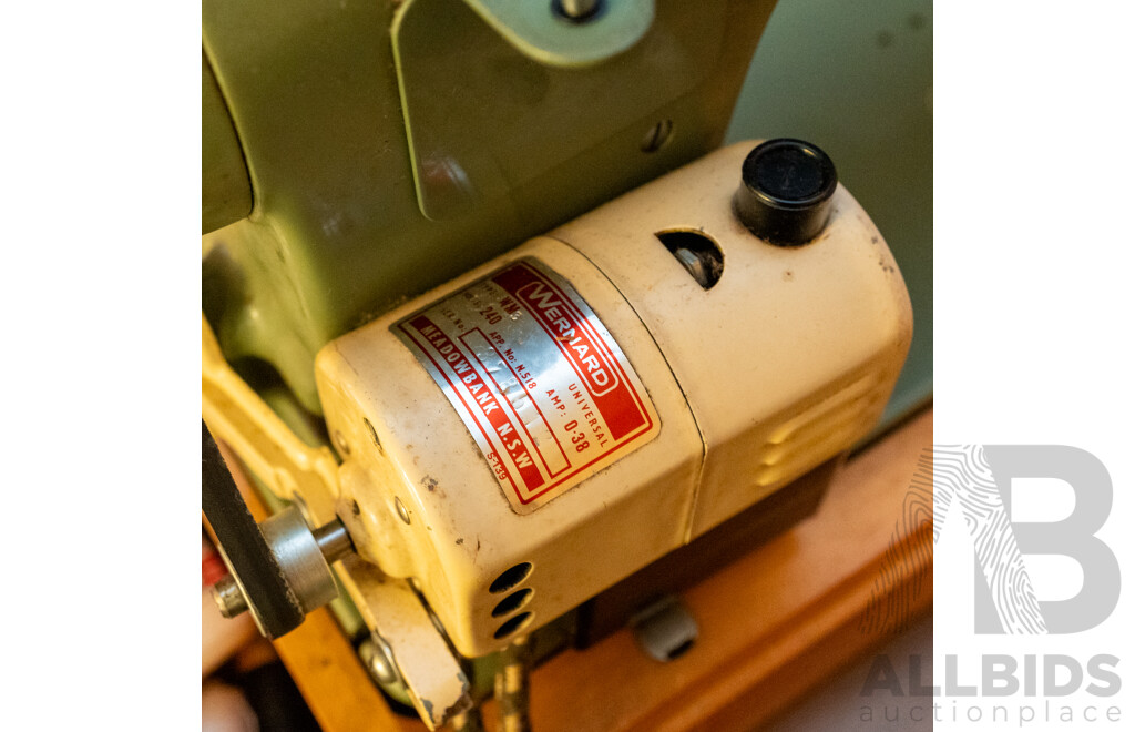 Hallmark Vintage Sewing Machine on Retro Sewing Table