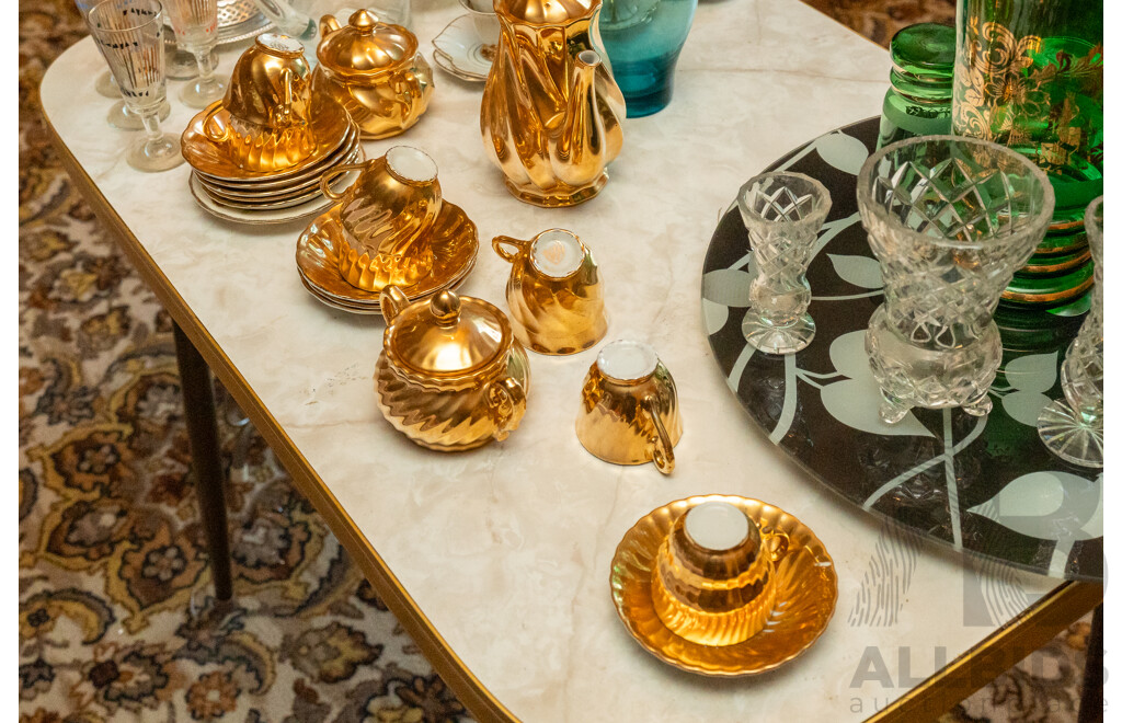 Assorted Job Lot - Crockery, Glassware, Ashtrays and 2 Tables ETC