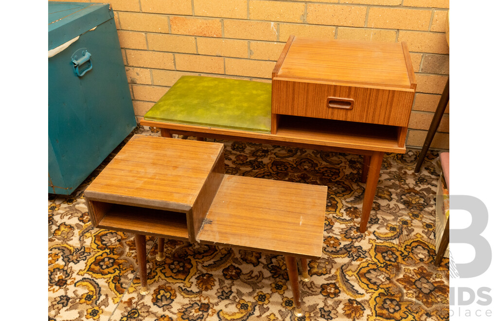 Quantity of 2 Vintage Phone Tables