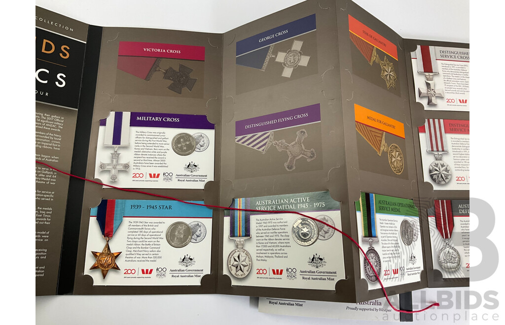 Two Australian ANZAC Twenty Cent Coin Folders, 2018 ANZACS Remembered and 2017 Legends of the ANZACS