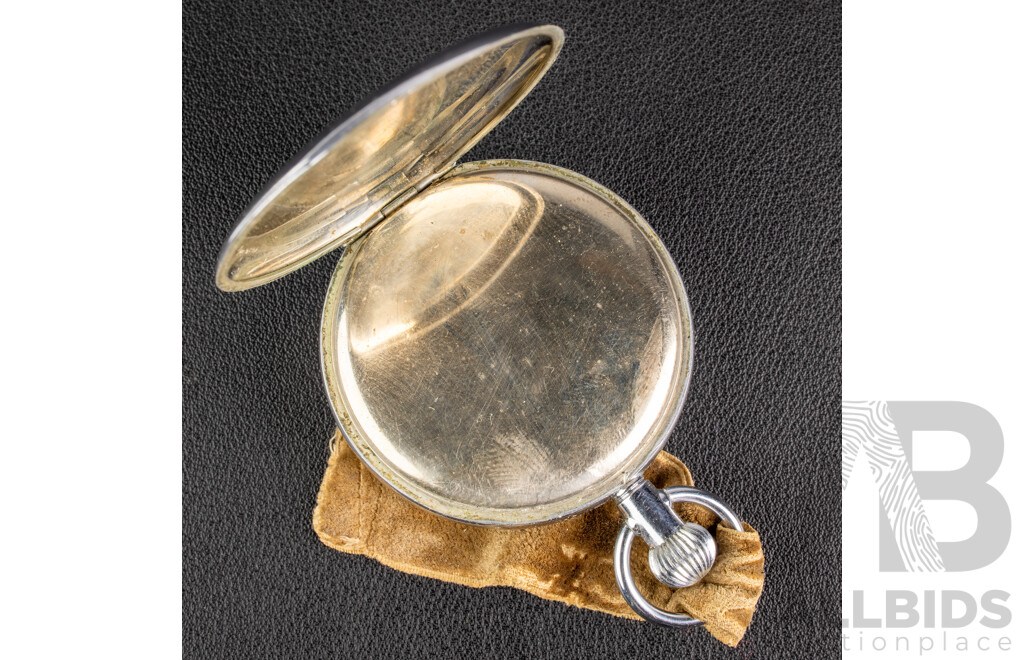 Vintage AJC WWII Era British Military 48mm Stopwatch/pocket Watch, Stainless Steel, Swiss Made