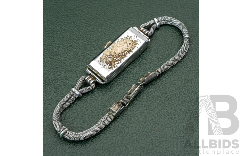 1920's Art Deco Ladies Rare Vintage Jump Hour Wrist Watch - Working