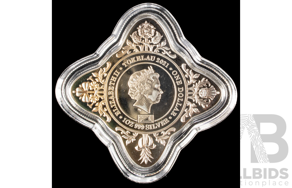 New Zealand 2021 Silver Proof One Dollar Coin with Gold Plating, The Three Kings of 1936 .999