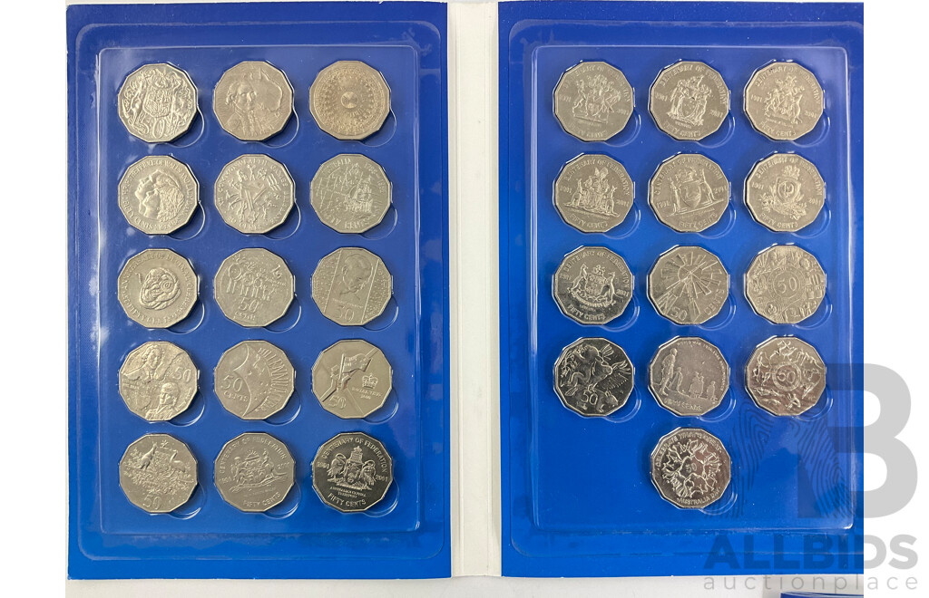 Australian Scholastic Fifty Cent Coin Collection and Folder