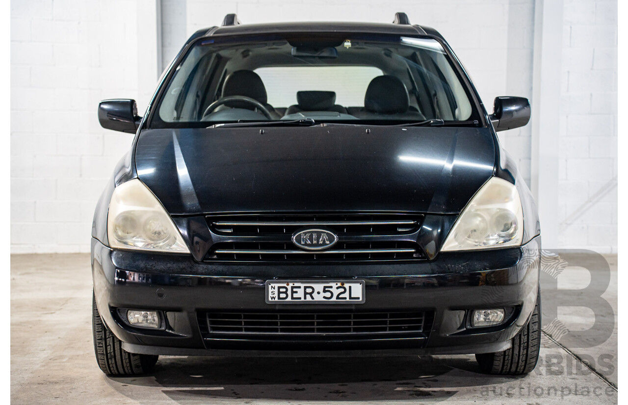 11/2007 Kia Grand Carnival Premium VQ 4d Wagon Midnight Black Metallic V6 3.8L - 7 Seater