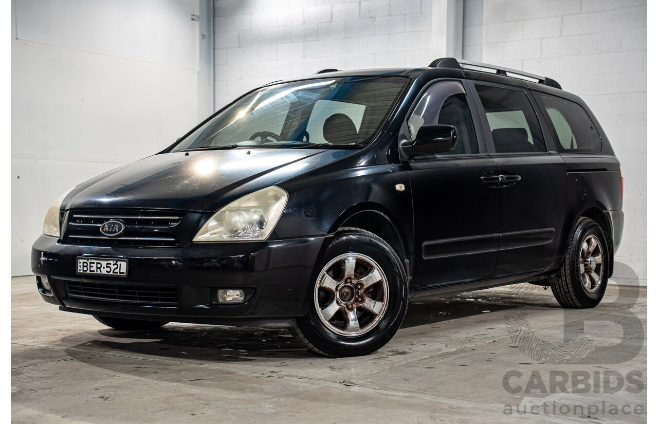 11/2007 Kia Grand Carnival Premium VQ 4d Wagon Midnight Black Metallic V6 3.8L - 7 Seater