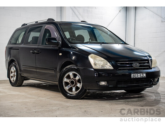 11/2007 Kia Grand Carnival Premium VQ 4d Wagon Midnight Black Metallic V6 3.8L - 7 Seater