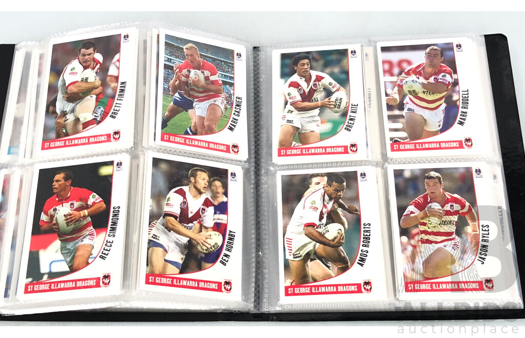 the Official 2003 Australian Rugby League Collector Cards Album with  Full Set of Cards