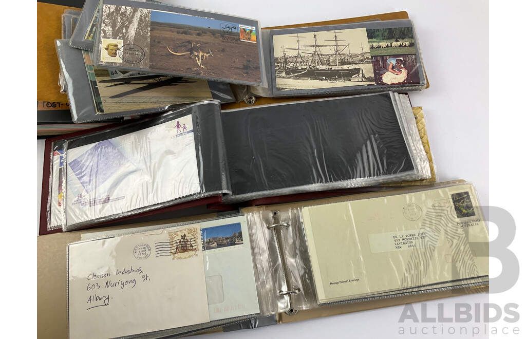 Album of Vintage International Army and Coronation Covers, International Post Cards, Australian First Day Covers