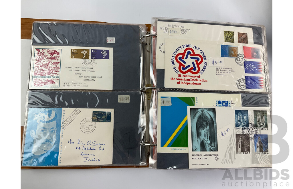 Three Albums of Vintage International First Day Covers Including United Nations, USA, Ireland, Yugoslavia, Poland, Examples Spanning 1940's to 1990's