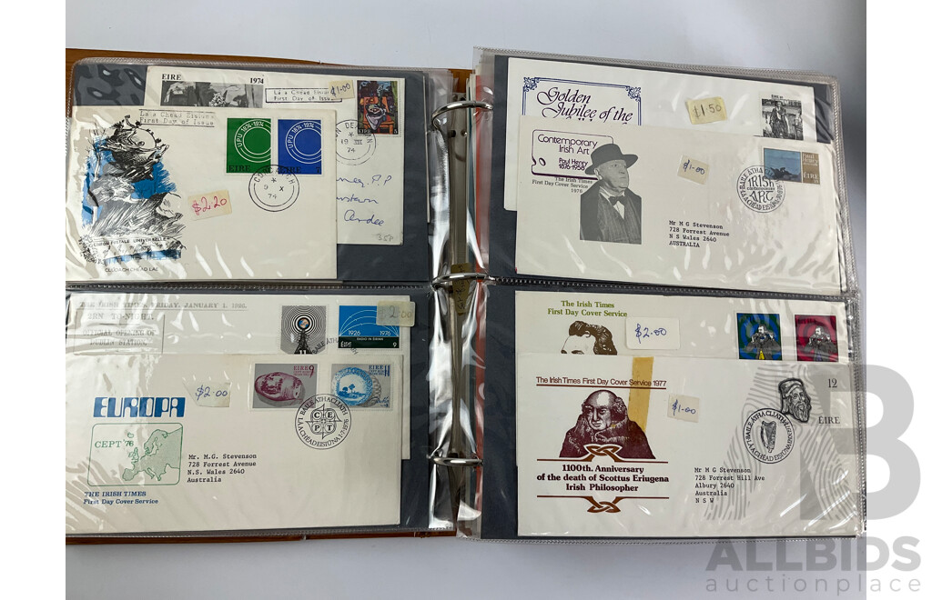 Three Albums of Vintage International First Day Covers Including United Nations, USA, Ireland, Yugoslavia, Poland, Examples Spanning 1940's to 1990's