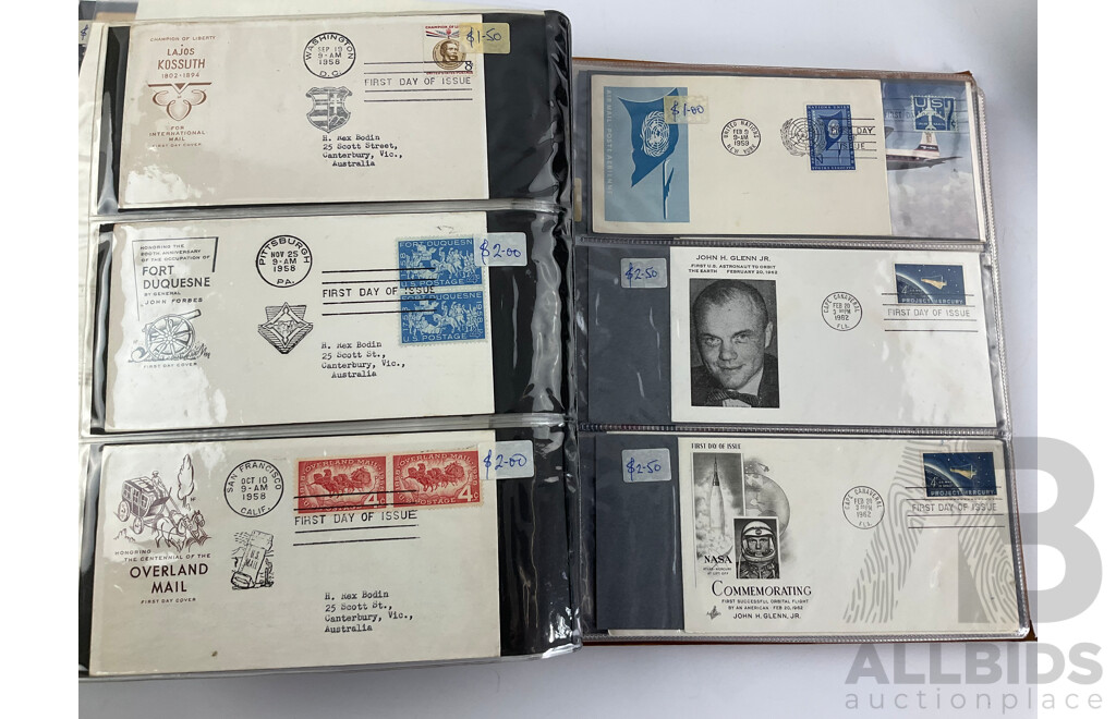 Three Albums of Vintage International First Day Covers Including United Nations, USA, Ireland, Yugoslavia, Poland, Examples Spanning 1940's to 1990's