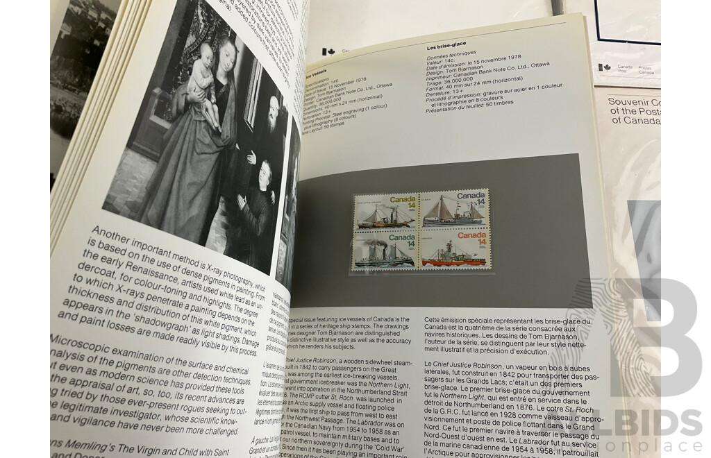 Six Canadian Souvenir Stamp Collection Albums, Consecutive Years 1978 to 1983