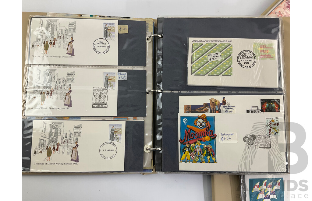 Three Albums of Australian First Day Covers, Including Years 1985, 1986, 1987