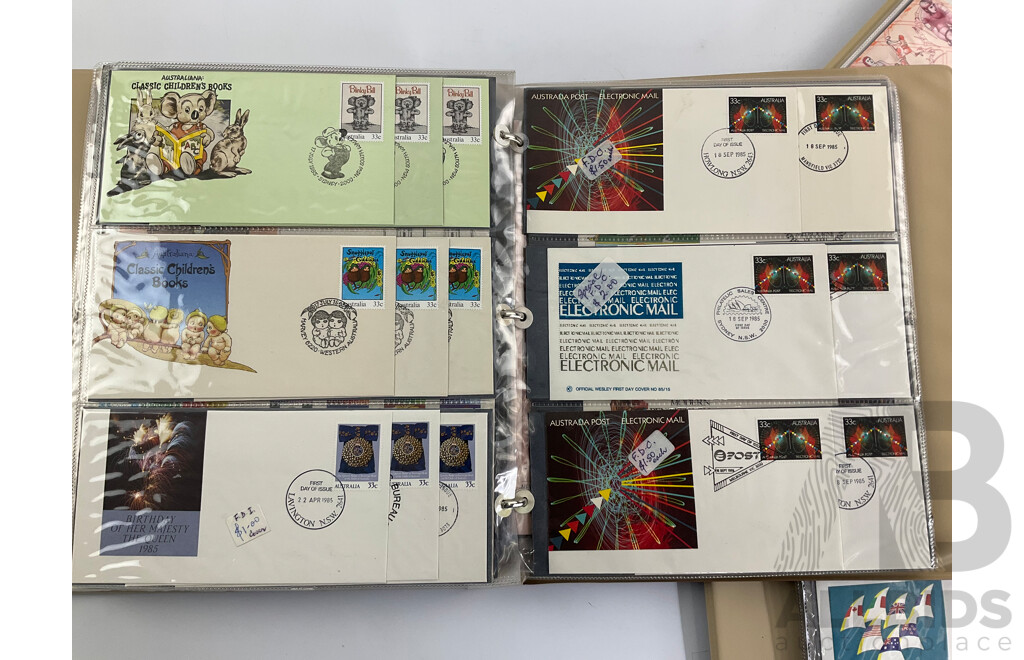 Three Albums of Australian First Day Covers, Including Years 1985, 1986, 1987