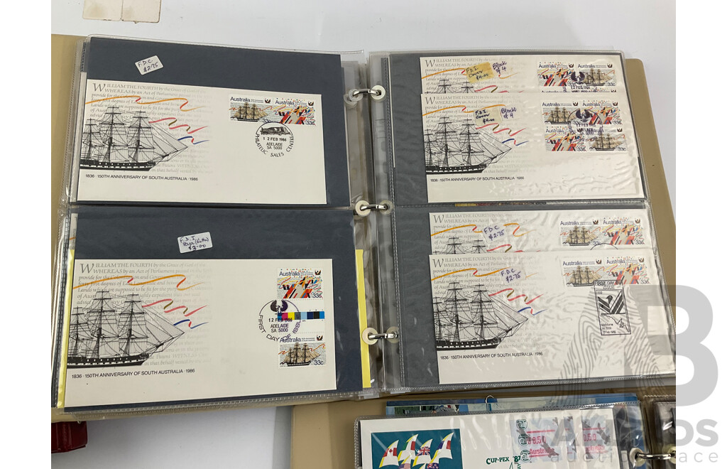 Three Albums of Australian First Day Covers, Including Years 1985, 1986, 1987