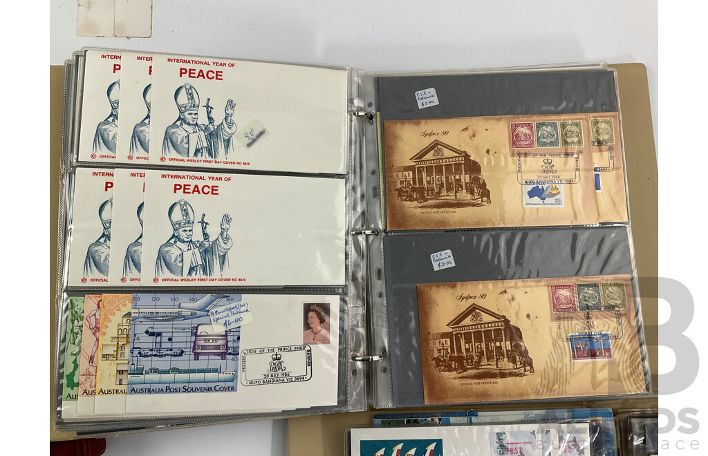 Three Albums of Australian First Day Covers, Including Years 1985, 1986, 1987