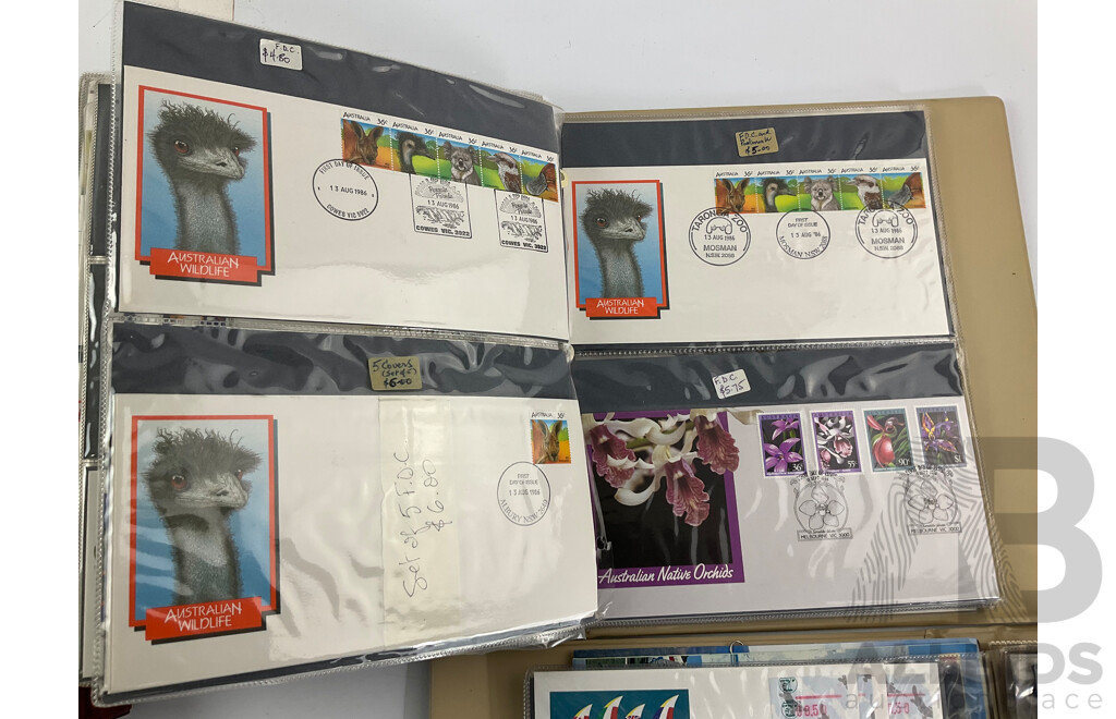 Three Albums of Australian First Day Covers, Including Years 1985, 1986, 1987