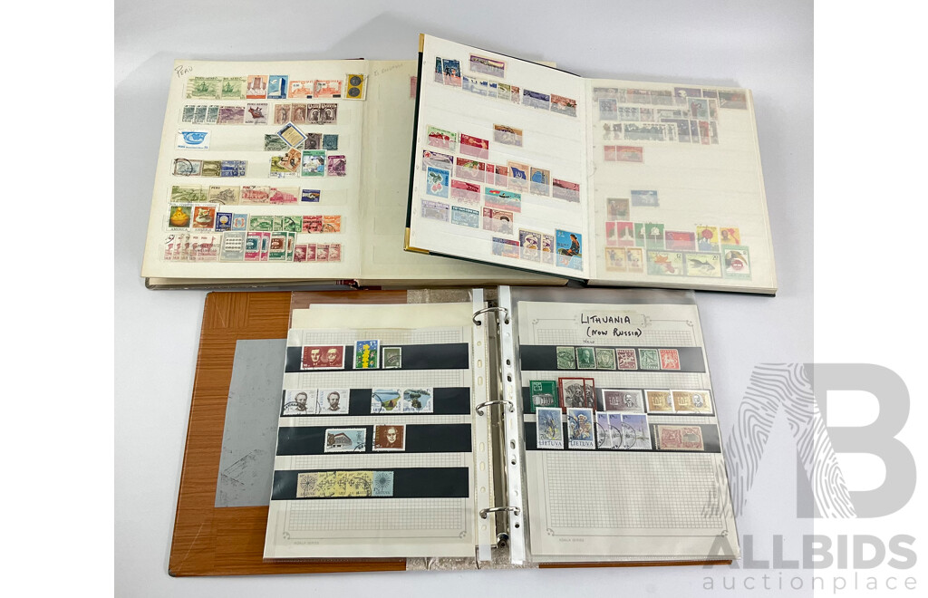 Collection of Vintage International Stamps Including Peru, Honduras, Venezuela, Colombia, Guatamala, Brazil, Mexico, Paraguay, Costa Rica, Vietnam, Laos, Russia