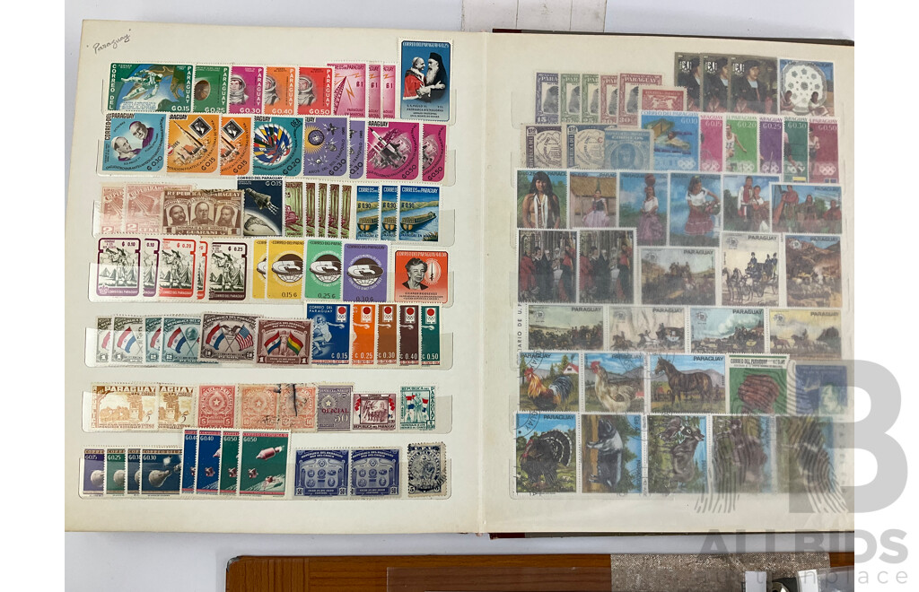 Collection of Vintage International Stamps Including Peru, Honduras, Venezuela, Colombia, Guatamala, Brazil, Mexico, Paraguay, Costa Rica, Vietnam, Laos, Russia