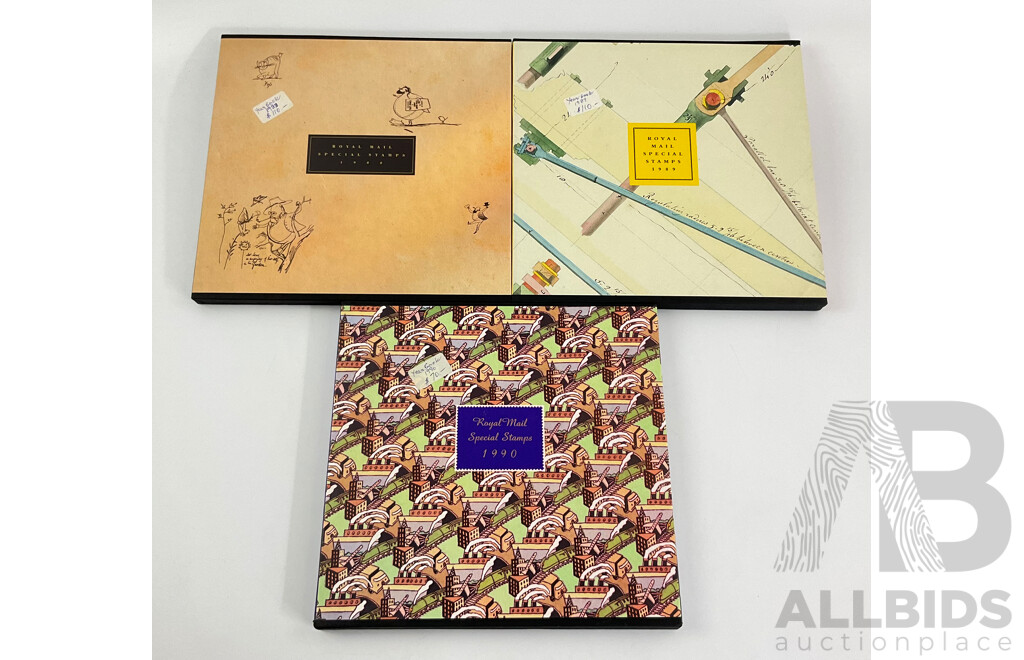 United Kingdom Royal Mail Special Stamps Sets 1988, 1989, 1990