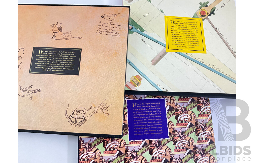 United Kingdom Royal Mail Special Stamps Sets 1988, 1989, 1990