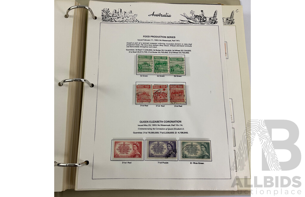 Australian Seven Seas Second Edition Hingeless Predecimal Stamp Album, Spanning Years 1913 to 1965