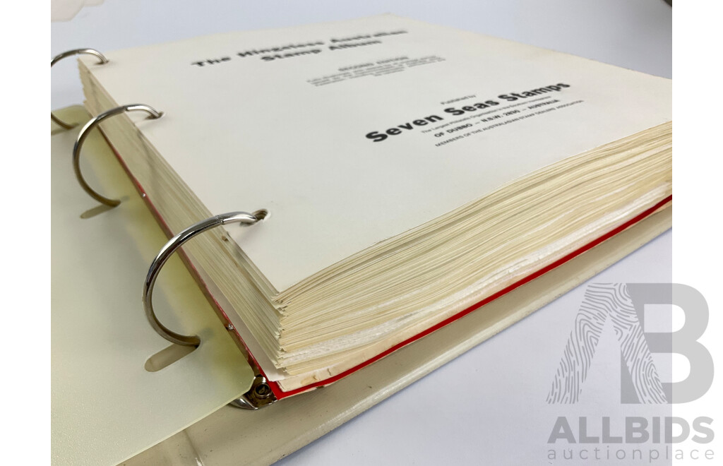 Australian Seven Seas Second Edition Hingeless Predecimal Stamp Album, Spanning Years 1913 to 1965