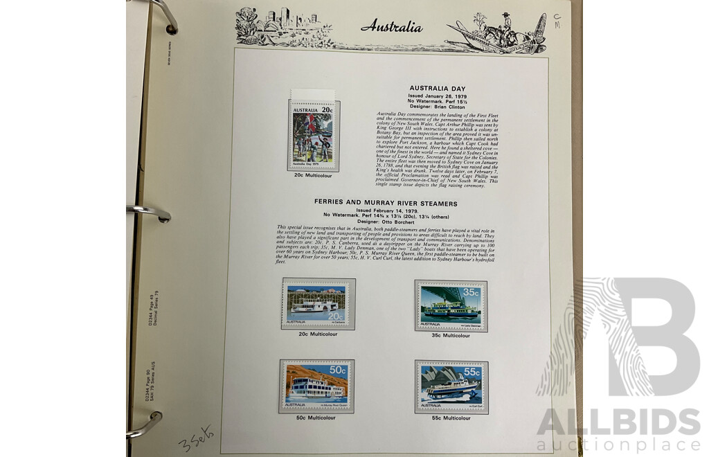 Australian Seven Seas Hingeless Stamp Album, Spanning Years 1979 to 1983