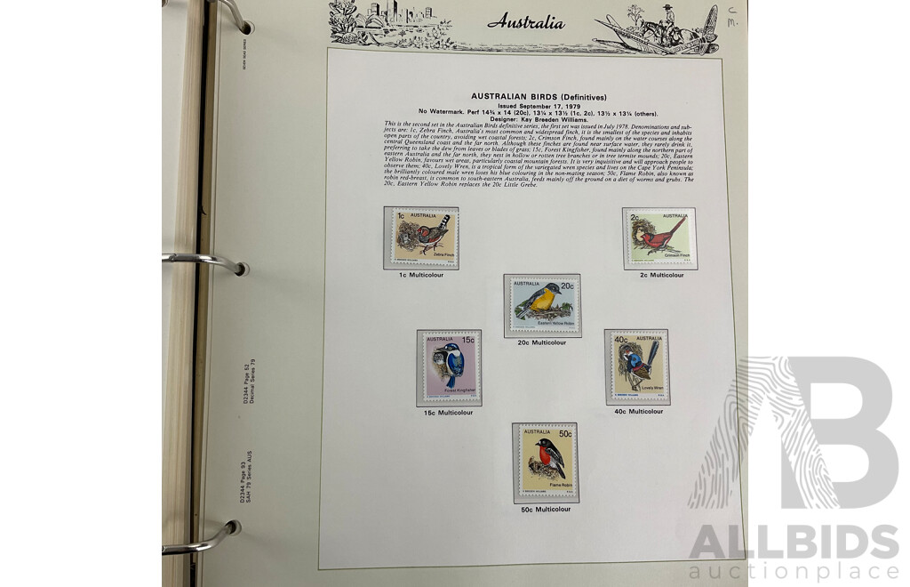 Australian Seven Seas Hingeless Stamp Album, Spanning Years 1979 to 1983