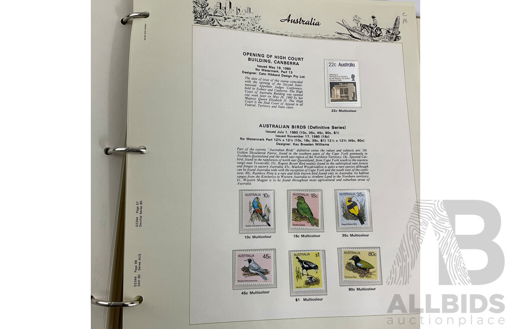 Australian Seven Seas Hingeless Stamp Album, Spanning Years 1979 to 1983