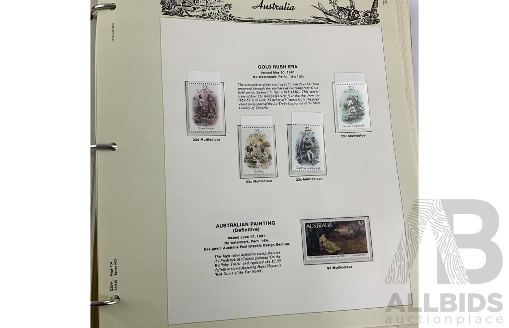 Australian Seven Seas Hingeless Stamp Album, Spanning Years 1979 to 1983