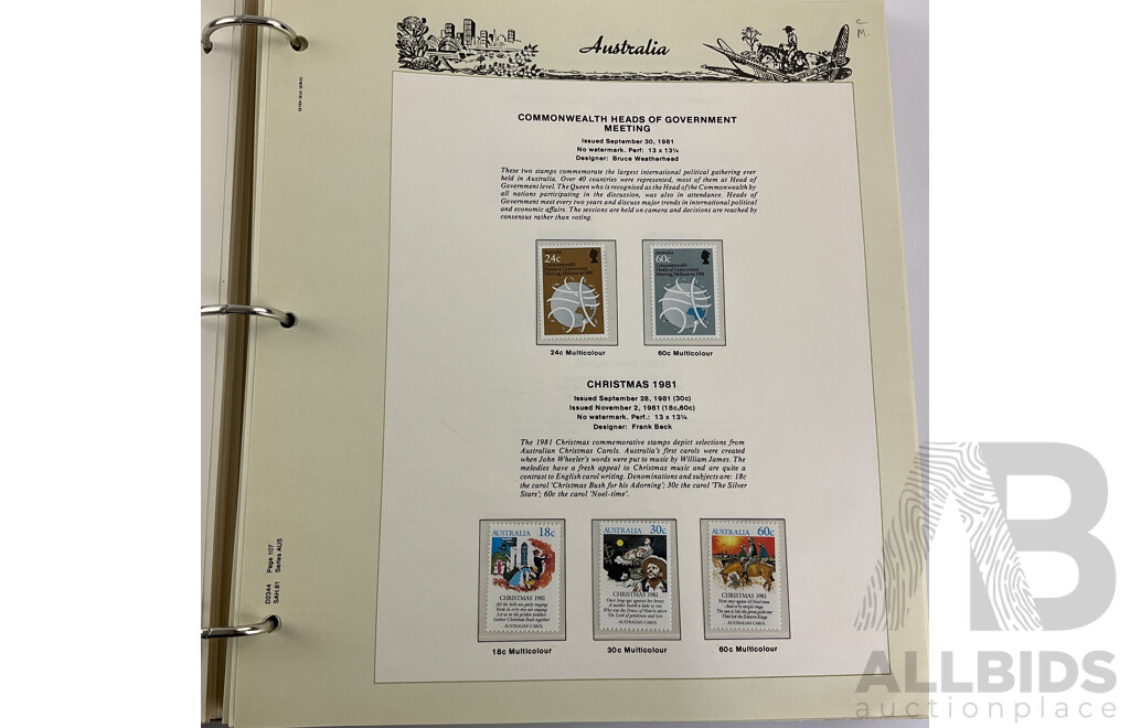 Australian Seven Seas Hingeless Stamp Album, Spanning Years 1979 to 1983