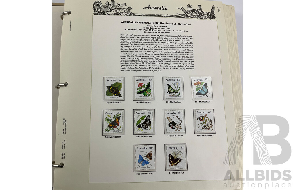 Australian Seven Seas Hingeless Stamp Album, Spanning Years 1979 to 1983