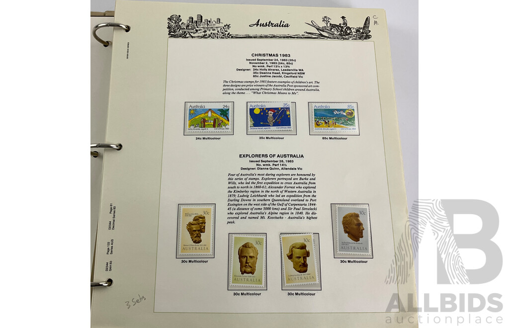 Australian Seven Seas Hingeless Stamp Album, Spanning Years 1979 to 1983
