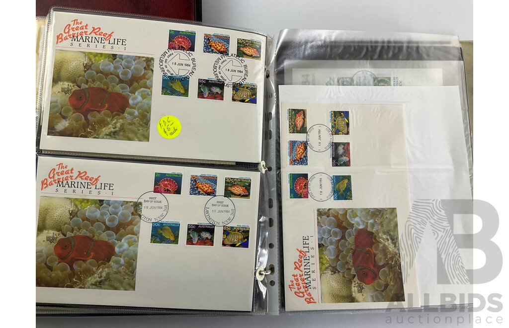 Two Albums of Australian First Day Covers, Examples Spanning 1983 - 1984 and 1997 - 1998