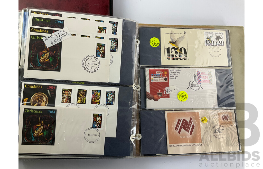 Two Albums of Australian First Day Covers, Examples Spanning 1983 - 1984 and 1997 - 1998